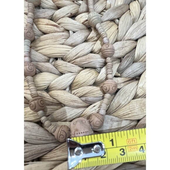 VINTAGE OWL WOOD CARVED NECKLACE 22in - Picture 9 of 10